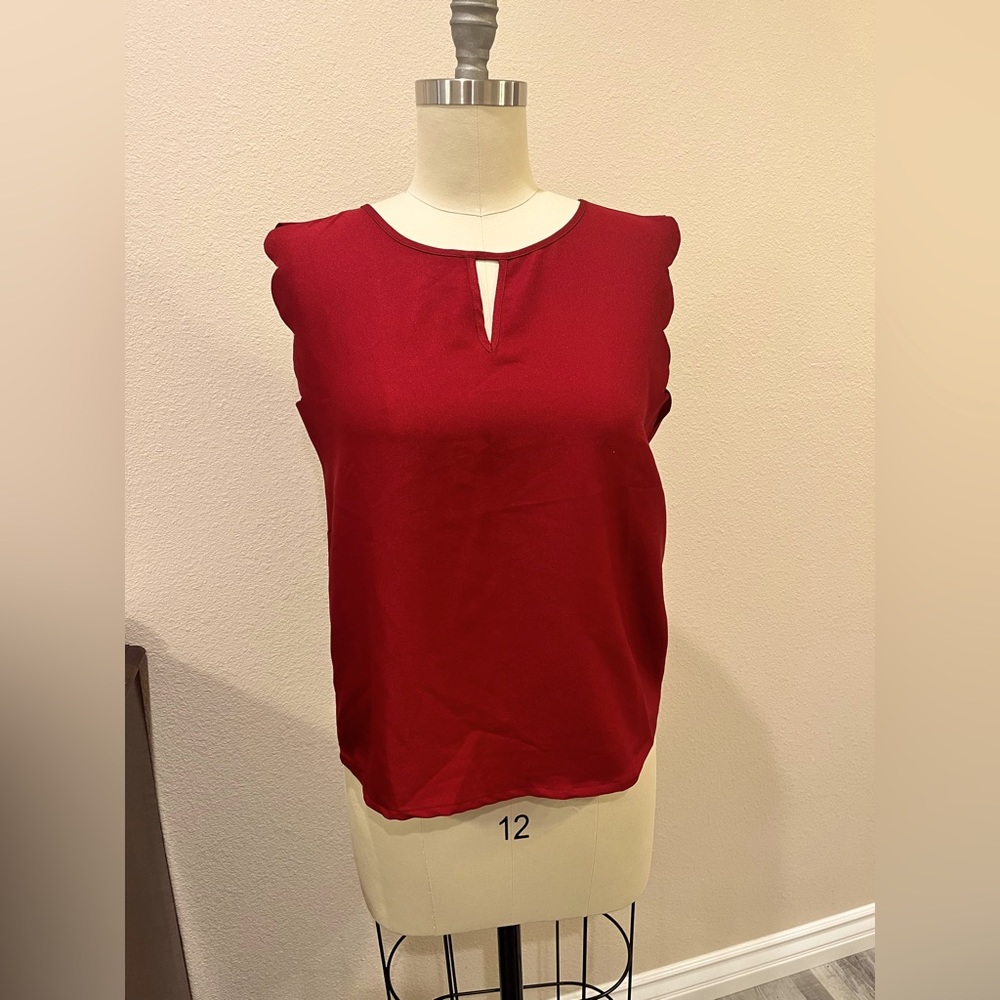 Burgundy wine color top SHEIN size L